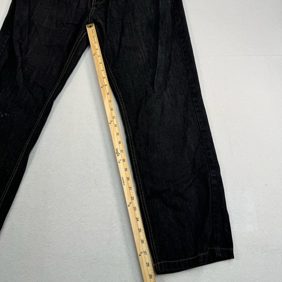 Evolution In Design Straight Leg Jeans Mens Size 38X32 Black High Rise - Picture 9 of 14